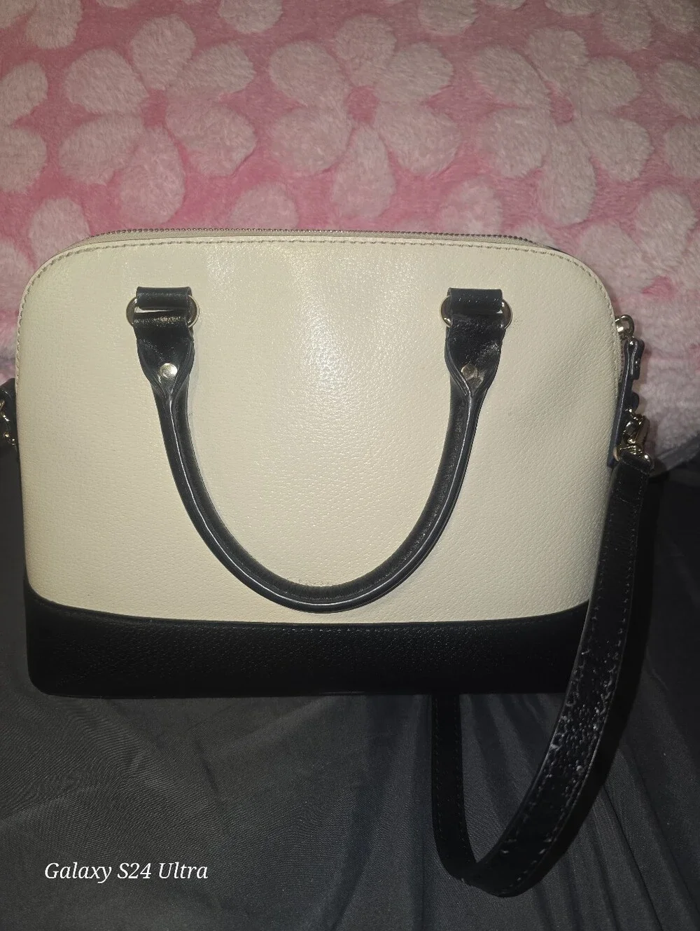 Kate Spade Two-Tone Cream and Black Satchel